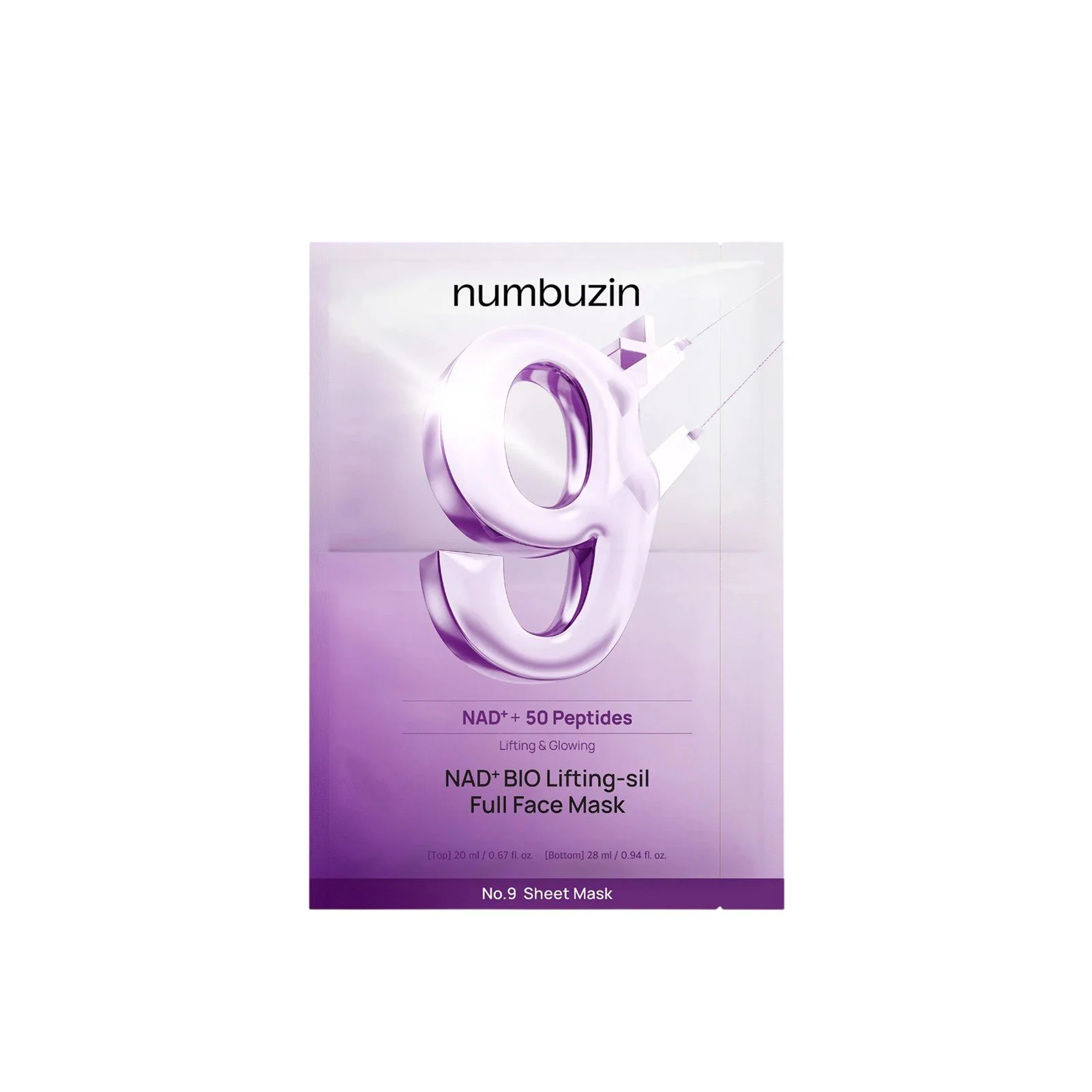 No.9 NAD+ Bio Lifting-sil Full Face Mask (28ml 1pc)
